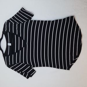 Old Navy Women's Short Sleeve Striped Black Size XS